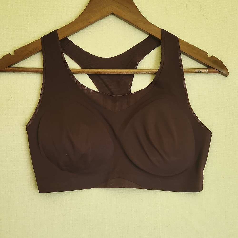 Soma Bliss Breathe Racerback Sports Bra Dark Plum, Mesh Medium